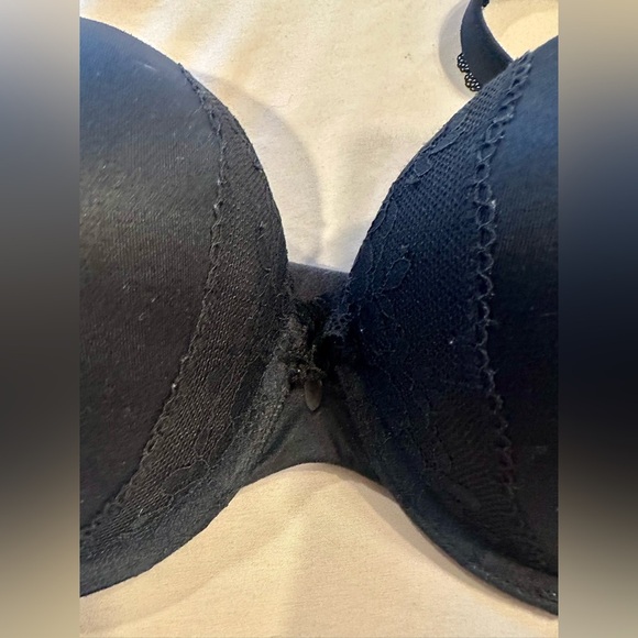 Victoria’s Secret Body by Victoria Perfect Shape Bra 34D Black Lace Push-Up - Picture 6 of 8